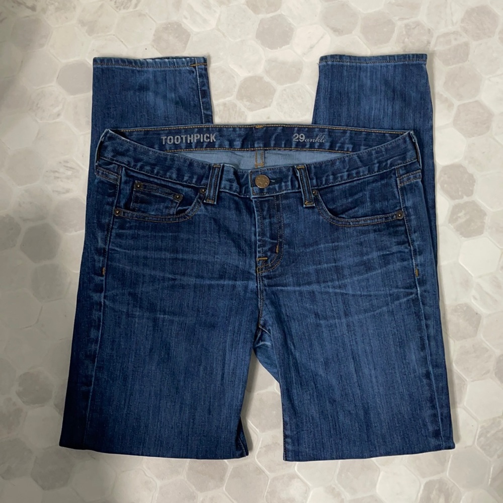 J Crew Toothpick Ankle Jeans